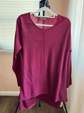 Kerisma Lightweight Scoop Neck Sweater - Deep Berry